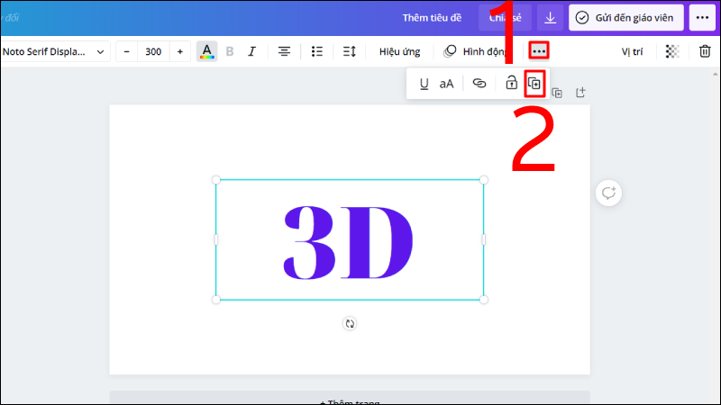 Chọn biểu tượng nh&acirc;n bản để tạo th&ecirc;m nhiều lớp chữ